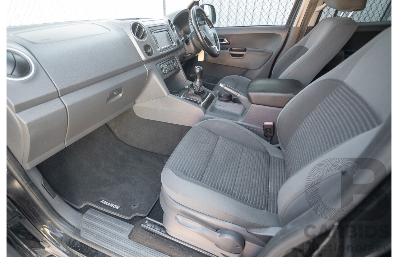 01/2012 Volkswagen Amarok TDI400 Highline (4x4) 2H MY12 Dual Cab Utility Deep Black Twin Turbo Diesel 2.0L