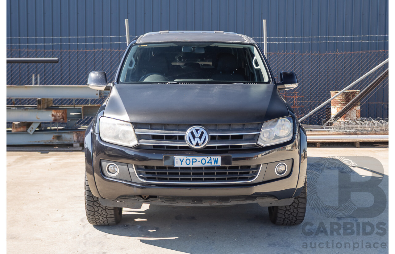 01/2012 Volkswagen Amarok TDI400 Highline (4x4) 2H MY12 Dual Cab Utility Deep Black Twin Turbo Diesel 2.0L