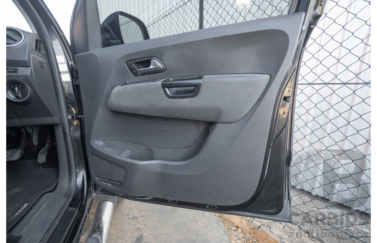 01/2012 Volkswagen Amarok TDI400 Highline (4x4) 2H MY12 Dual Cab Utility Deep Black Twin Turbo Diesel 2.0L