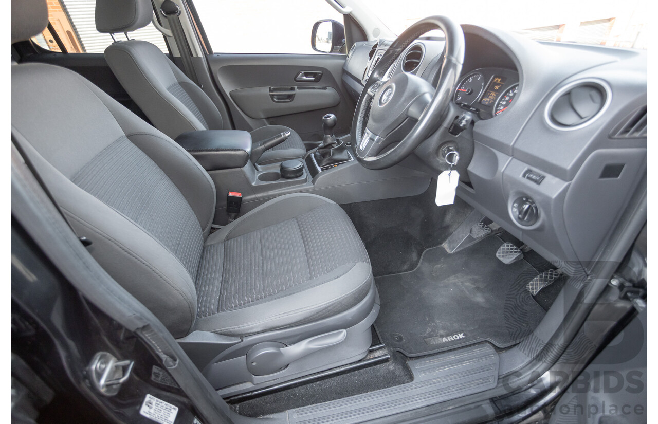 01/2012 Volkswagen Amarok TDI400 Highline (4x4) 2H MY12 Dual Cab Utility Deep Black Twin Turbo Diesel 2.0L
