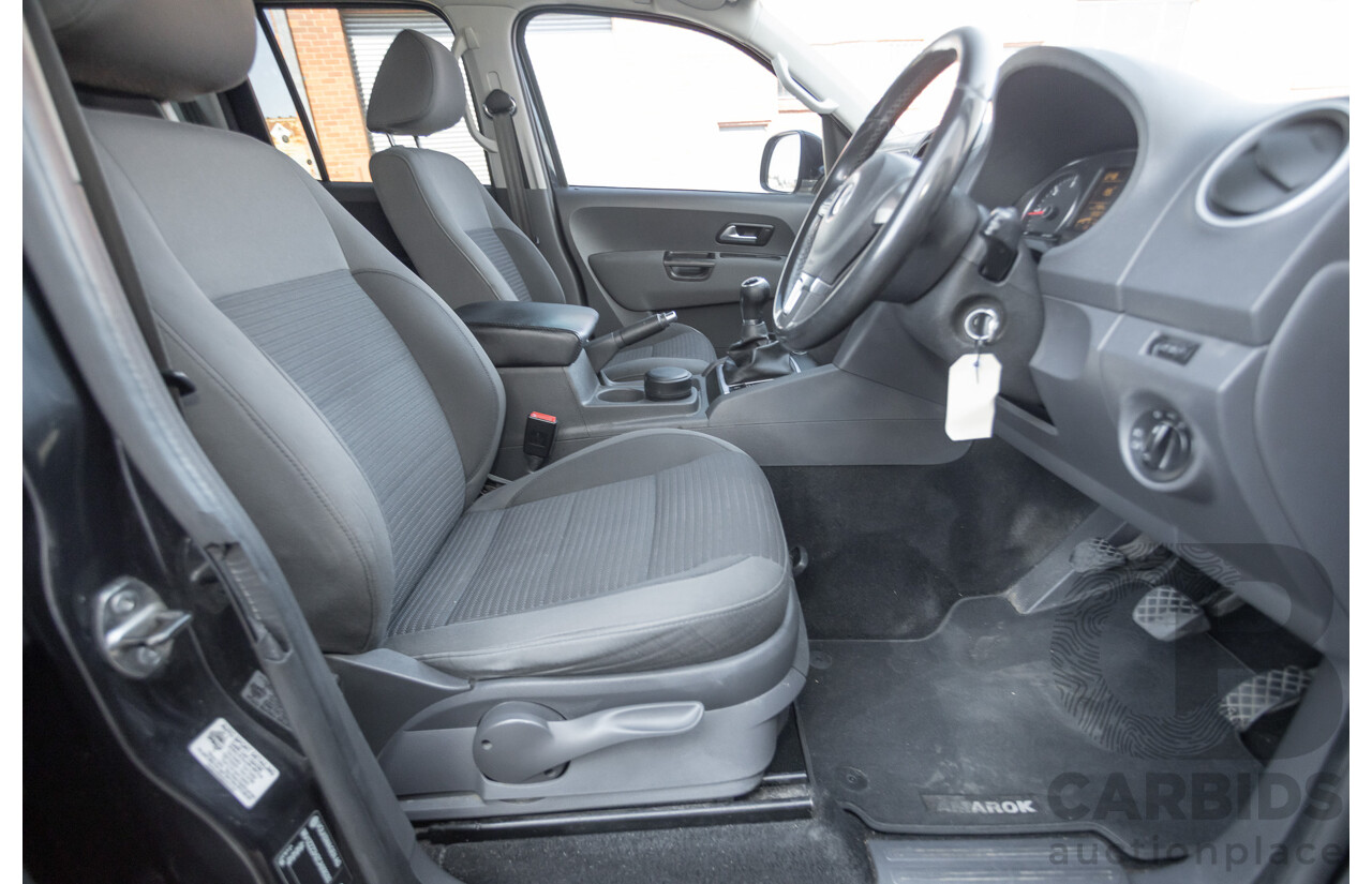 01/2012 Volkswagen Amarok TDI400 Highline (4x4) 2H MY12 Dual Cab Utility Deep Black Twin Turbo Diesel 2.0L