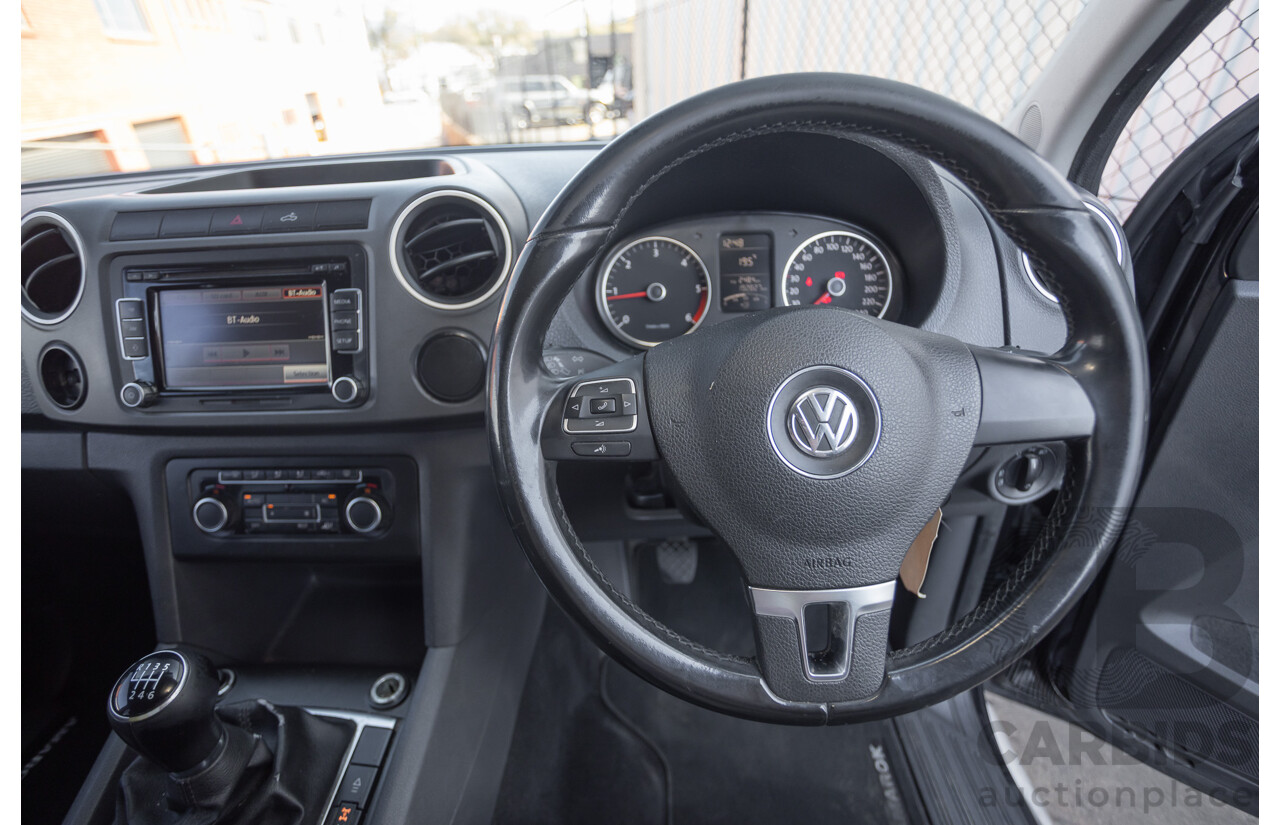01/2012 Volkswagen Amarok TDI400 Highline (4x4) 2H MY12 Dual Cab Utility Deep Black Twin Turbo Diesel 2.0L