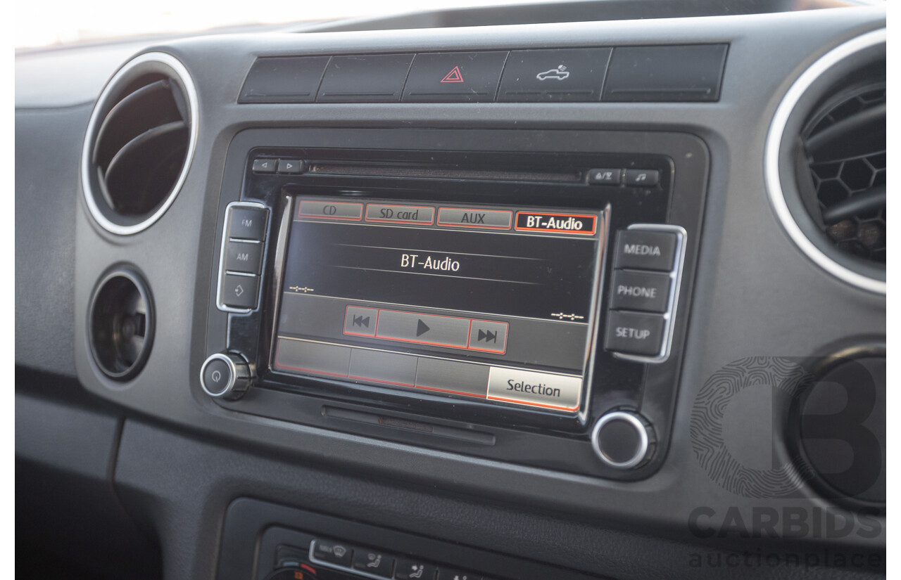 01/2012 Volkswagen Amarok TDI400 Highline (4x4) 2H MY12 Dual Cab Utility Deep Black Twin Turbo Diesel 2.0L