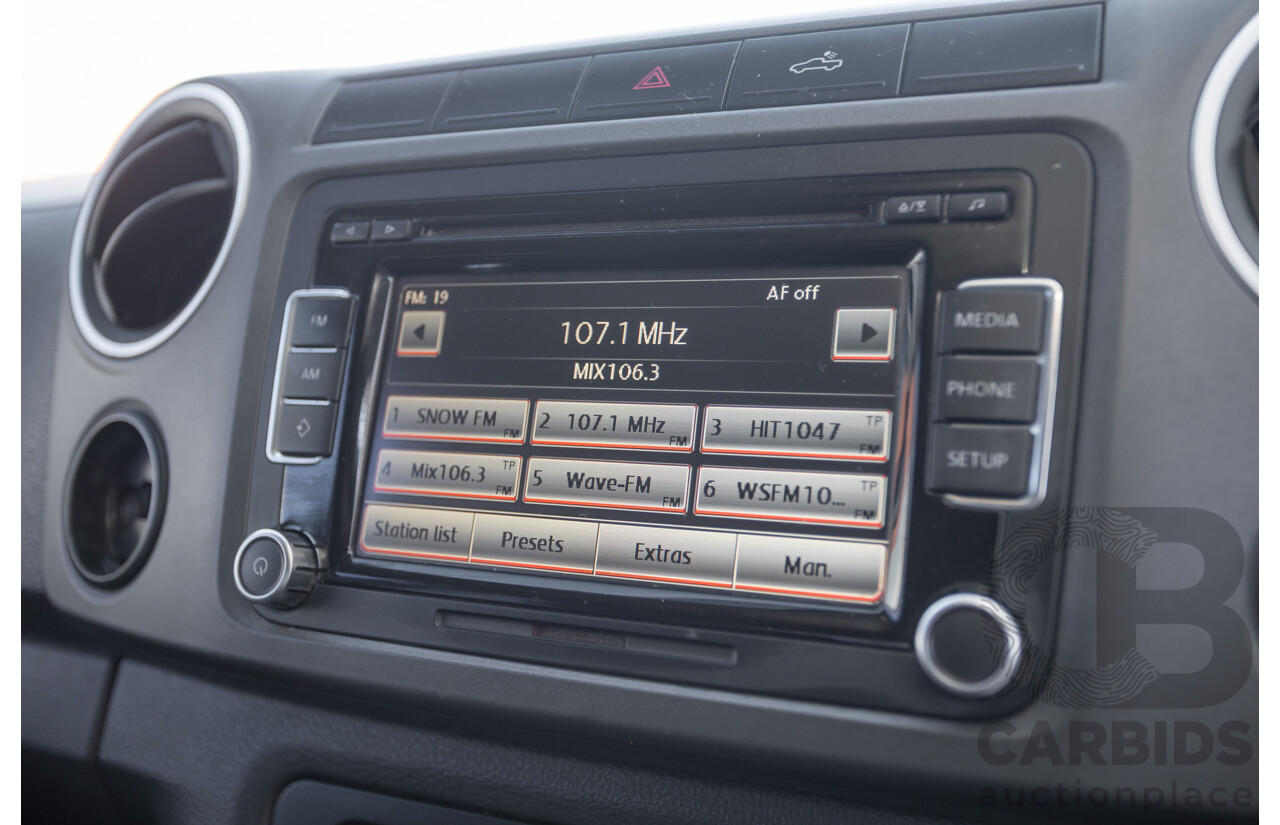 01/2012 Volkswagen Amarok TDI400 Highline (4x4) 2H MY12 Dual Cab Utility Deep Black Twin Turbo Diesel 2.0L