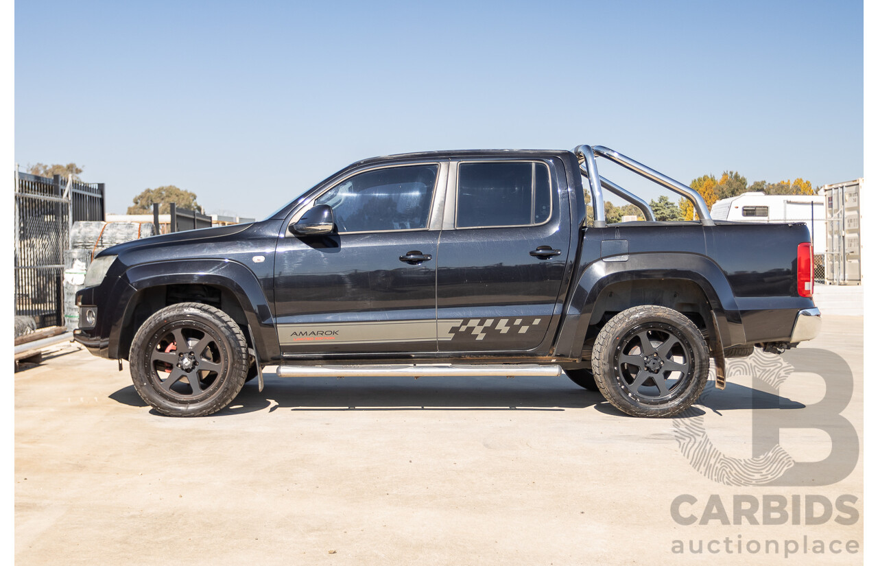01/2012 Volkswagen Amarok TDI400 Highline (4x4) 2H MY12 Dual Cab Utility Deep Black Twin Turbo Diesel 2.0L