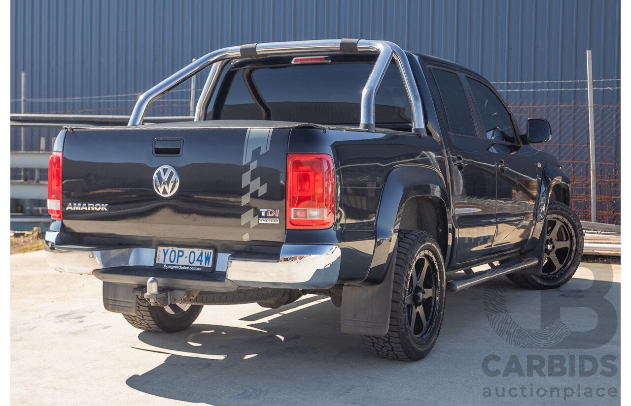01/2012 Volkswagen Amarok TDI400 Highline (4x4) 2H MY12 Dual Cab Utility Deep Black Twin Turbo Diesel 2.0L