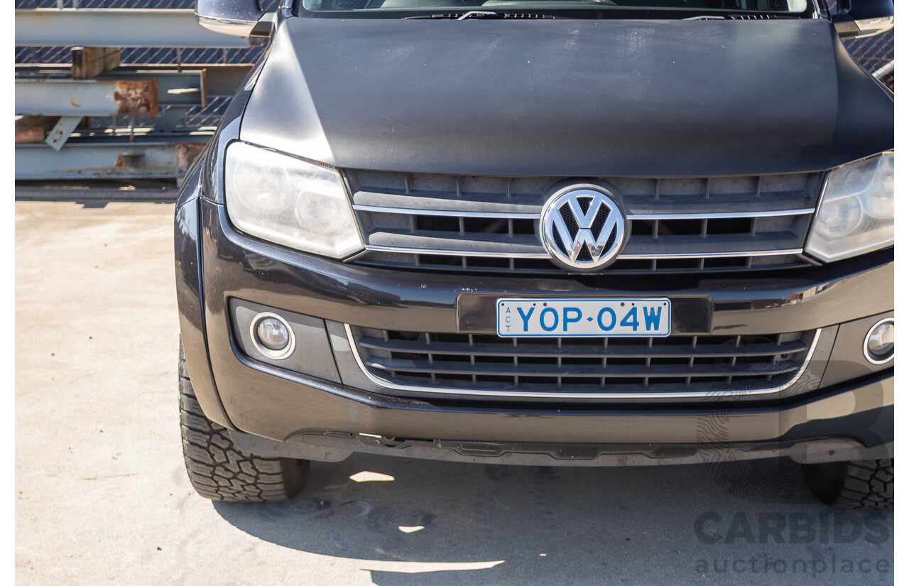 01/2012 Volkswagen Amarok TDI400 Highline (4x4) 2H MY12 Dual Cab Utility Deep Black Twin Turbo Diesel 2.0L