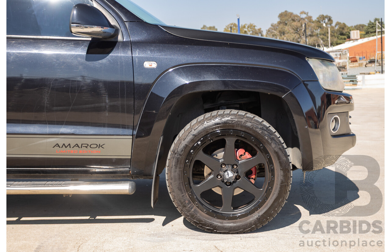01/2012 Volkswagen Amarok TDI400 Highline (4x4) 2H MY12 Dual Cab Utility Deep Black Twin Turbo Diesel 2.0L