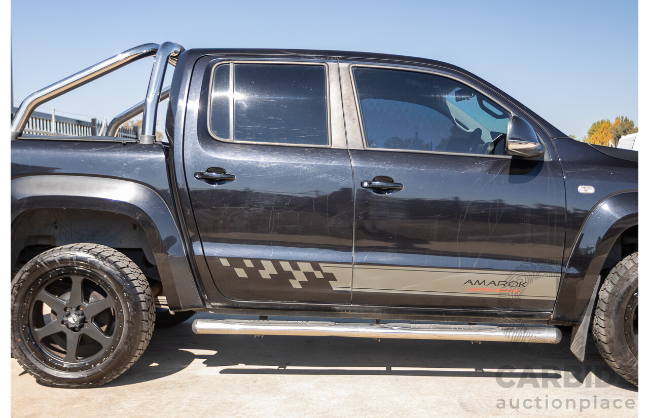 01/2012 Volkswagen Amarok TDI400 Highline (4x4) 2H MY12 Dual Cab Utility Deep Black Twin Turbo Diesel 2.0L