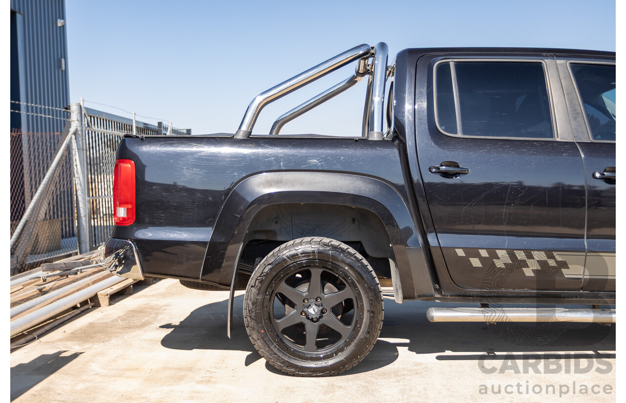 01/2012 Volkswagen Amarok TDI400 Highline (4x4) 2H MY12 Dual Cab Utility Deep Black Twin Turbo Diesel 2.0L