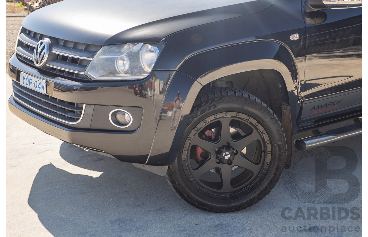 01/2012 Volkswagen Amarok TDI400 Highline (4x4) 2H MY12 Dual Cab Utility Deep Black Twin Turbo Diesel 2.0L
