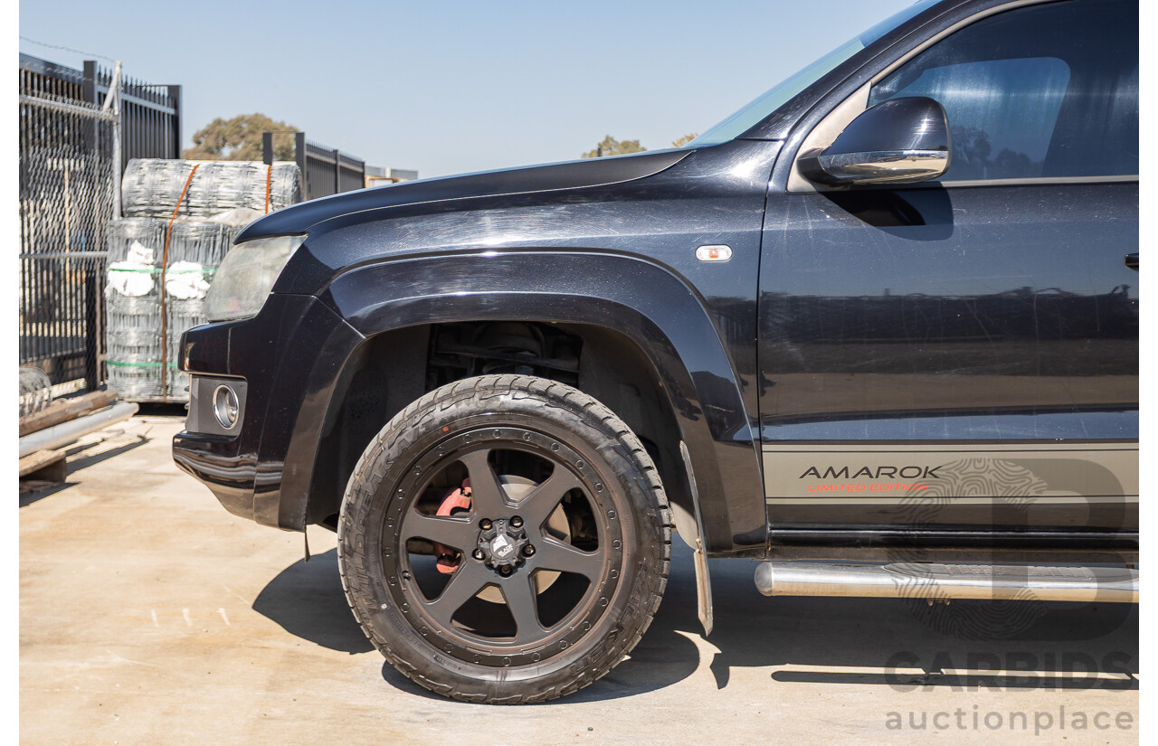 01/2012 Volkswagen Amarok TDI400 Highline (4x4) 2H MY12 Dual Cab Utility Deep Black Twin Turbo Diesel 2.0L