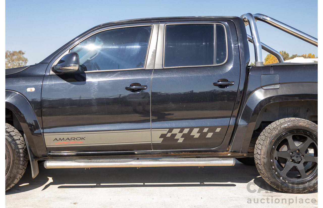 01/2012 Volkswagen Amarok TDI400 Highline (4x4) 2H MY12 Dual Cab Utility Deep Black Twin Turbo Diesel 2.0L