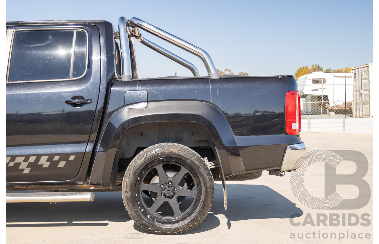 01/2012 Volkswagen Amarok TDI400 Highline (4x4) 2H MY12 Dual Cab Utility Deep Black Twin Turbo Diesel 2.0L