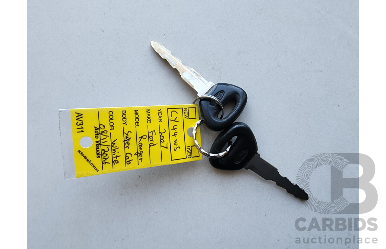 9/2007 Ford Ranger XL (4x2) PJ Super Cab P/Up White 3.0L