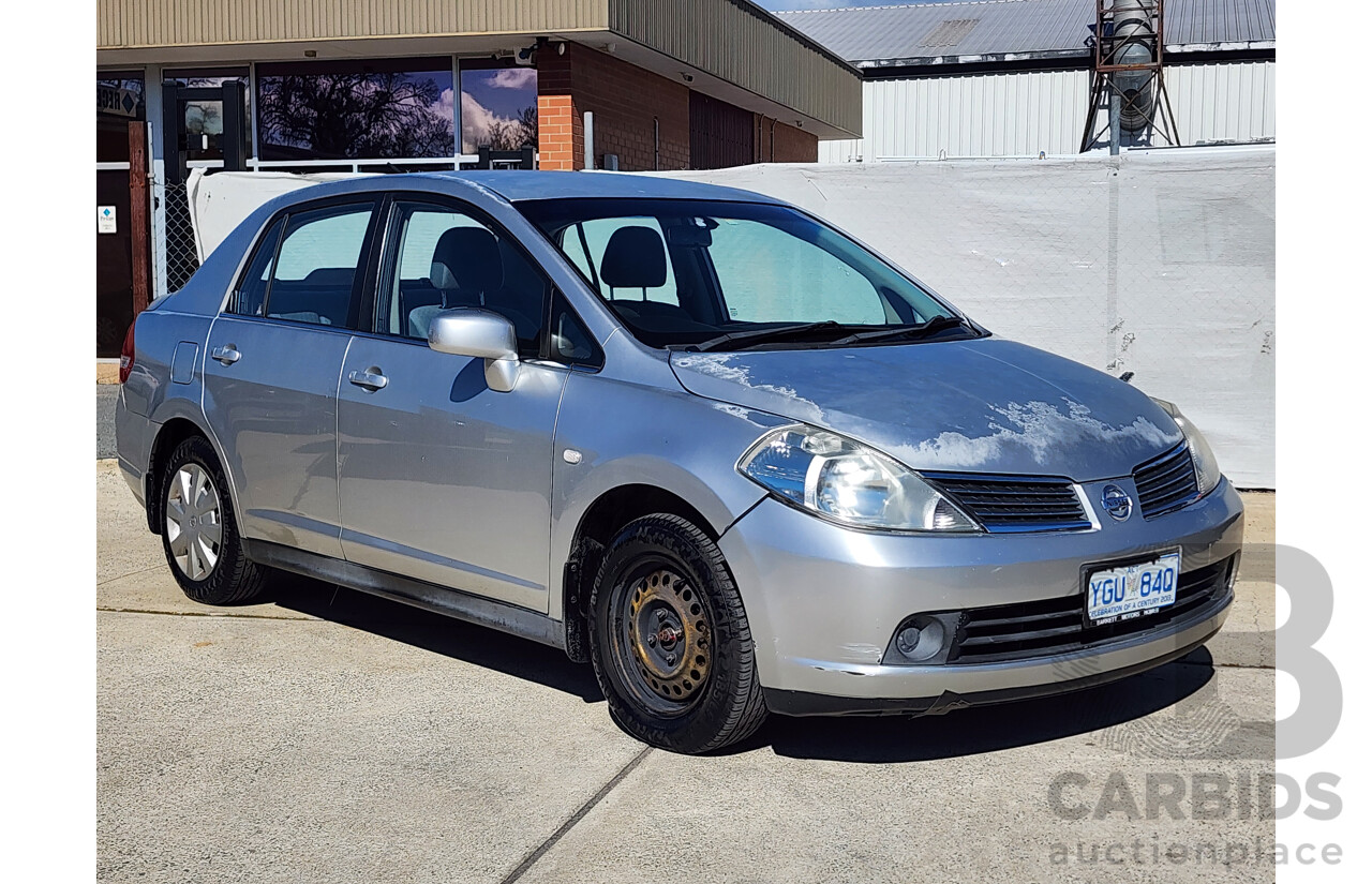 12/2007 Nissan Tiida ST C11 MY07 4d Sedan Silver 1.8L