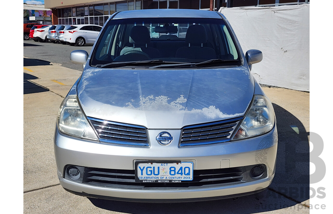 12/2007 Nissan Tiida ST C11 MY07 4d Sedan Silver 1.8L