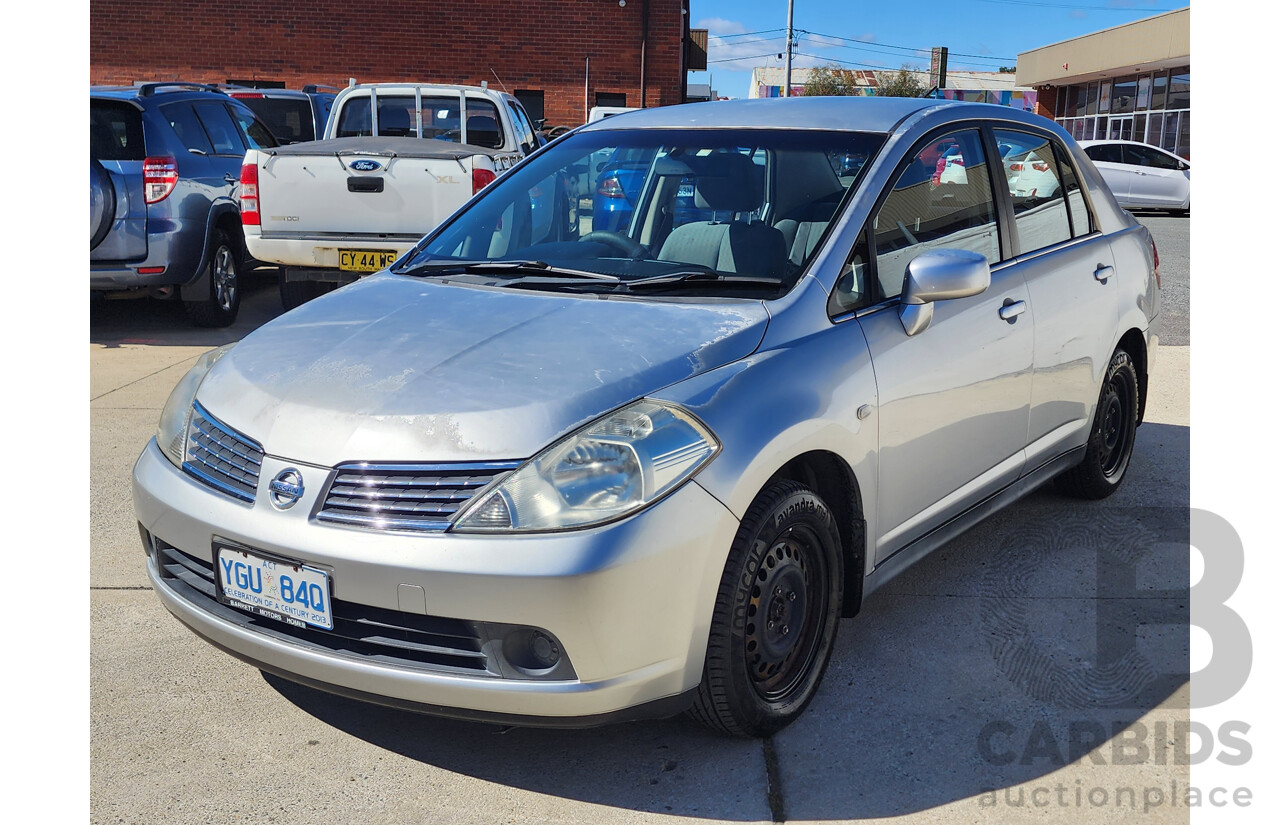 12/2007 Nissan Tiida ST C11 MY07 4d Sedan Silver 1.8L