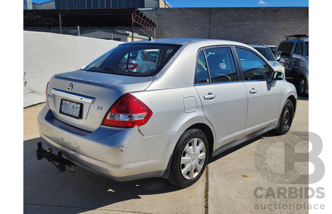 12/2007 Nissan Tiida ST C11 MY07 4d Sedan Silver 1.8L