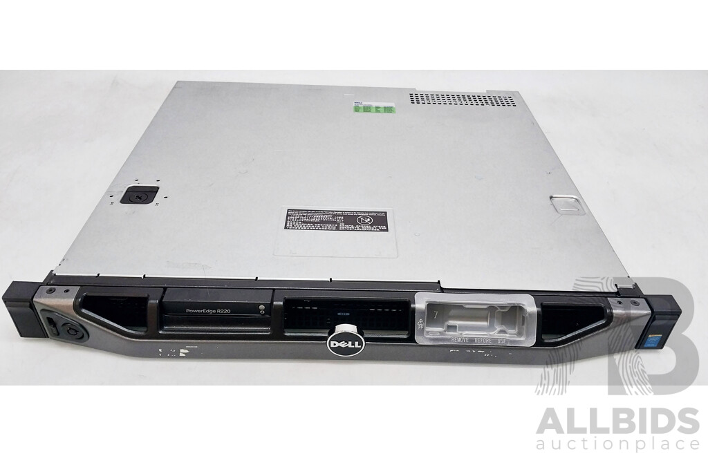 Dell PowerEdge R220 Intel Xeon (E3-1220 V3) 3.10GHz-3.50GHz 4-Core CPU W/ 8GB DDR3
