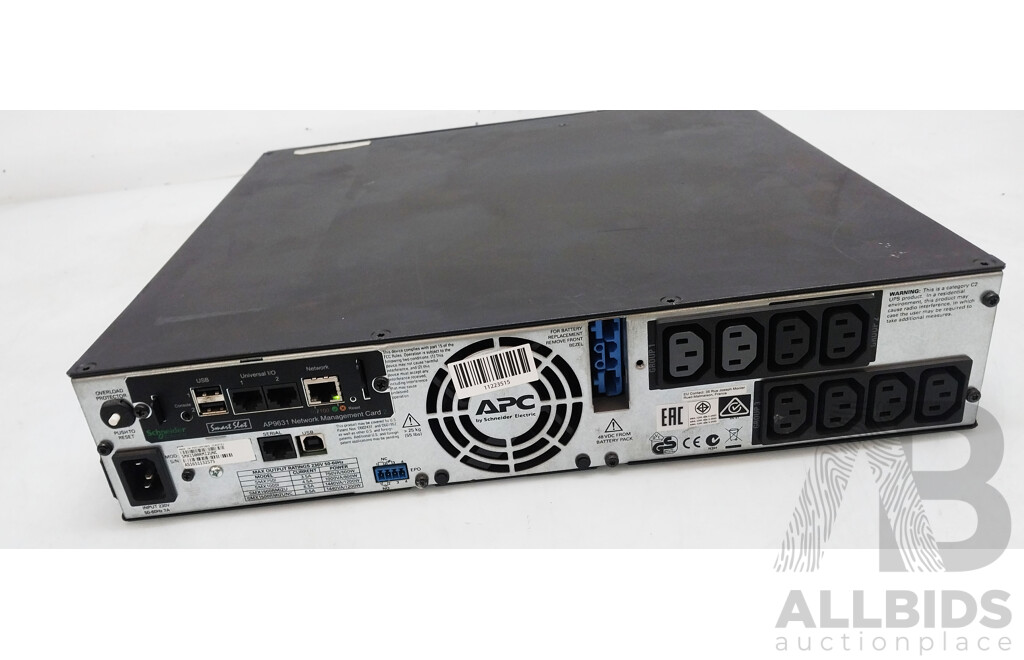 APC (SMX1500RMI2UNC) Smart-UPS 1500VA Rackmount UPS