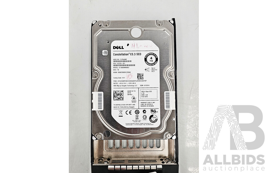 Dell (ST4000NM0063) Constellation 4TB SAS 6Gbps/12Gbps 7.2K 3.5-Inch Hard Drive