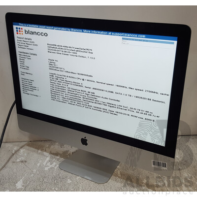 Apple (A1418) Intel Core i5 (5250U) 1.60GHz-2.70GHz 2-Core CPU 21.5-Inch iMac (Late 2015)