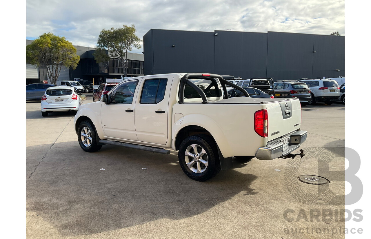 9/2013 Nissan Navara ST-X 550 (4x4) D40 MY12 Dual Cab Utility White Turbo Diesel 3.0L