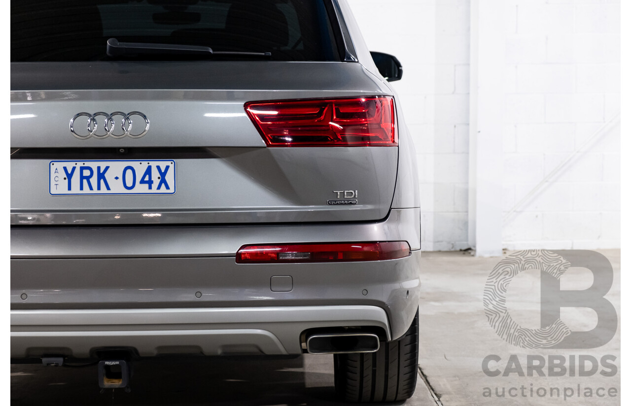 11/2015 Audi Q7 3.0 TDI Quattro (AWD) 4M 4d Wagon Graphite Grey Metallic Turbo Diesel V6 3.0L - 7 Seater