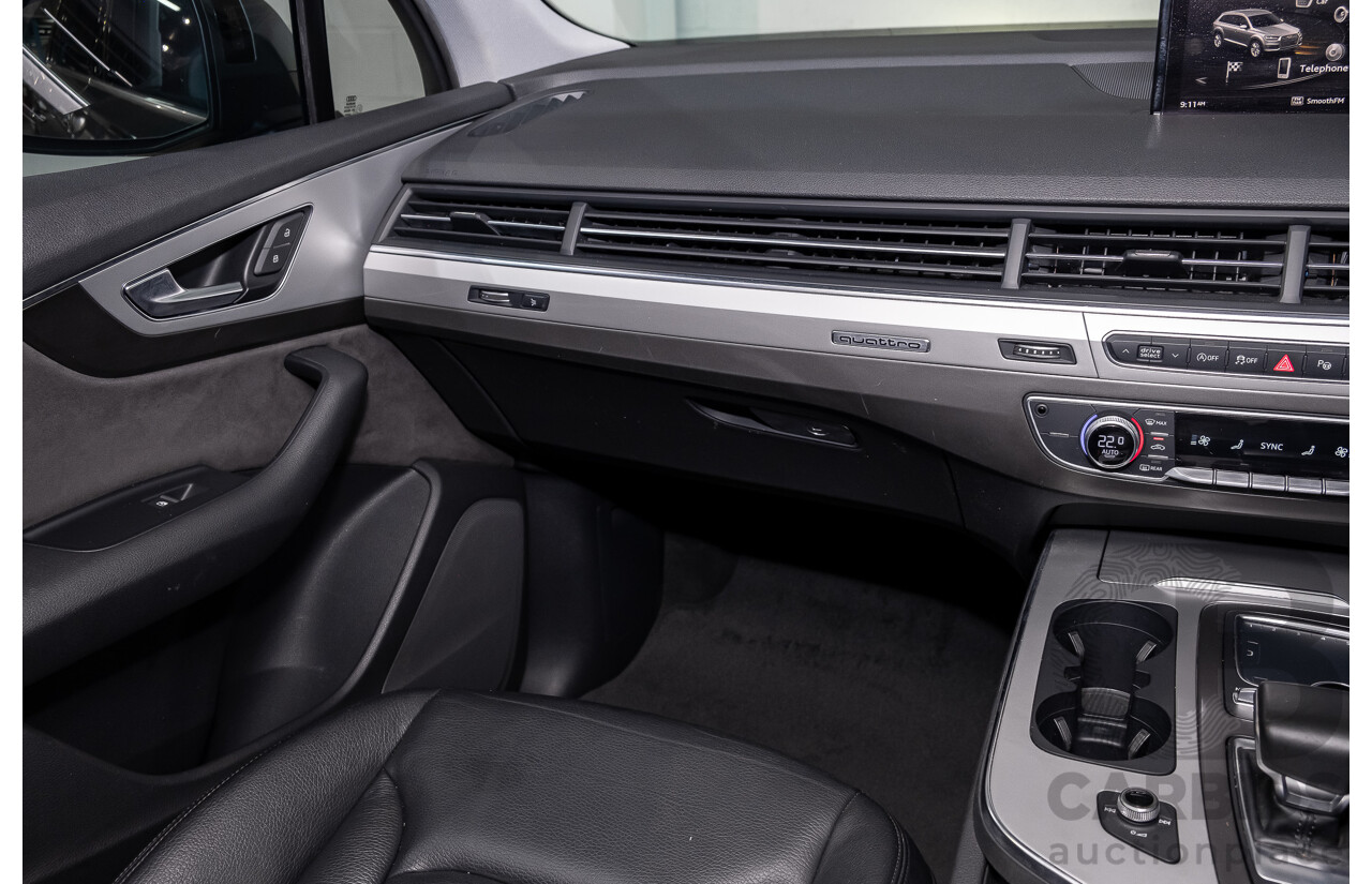 11/2015 Audi Q7 3.0 TDI Quattro (AWD) 4M 4d Wagon Graphite Grey Metallic Turbo Diesel V6 3.0L - 7 Seater