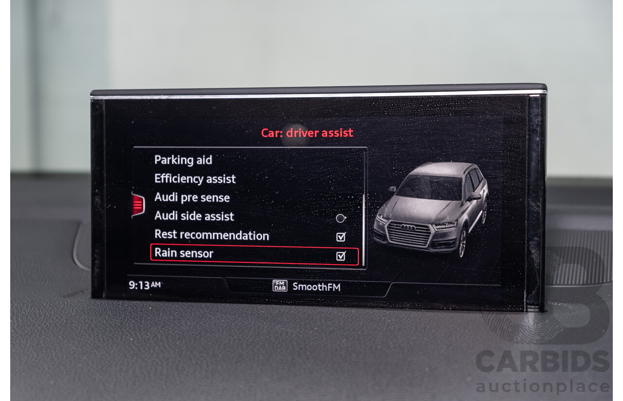 11/2015 Audi Q7 3.0 TDI Quattro (AWD) 4M 4d Wagon Graphite Grey Metallic Turbo Diesel V6 3.0L - 7 Seater