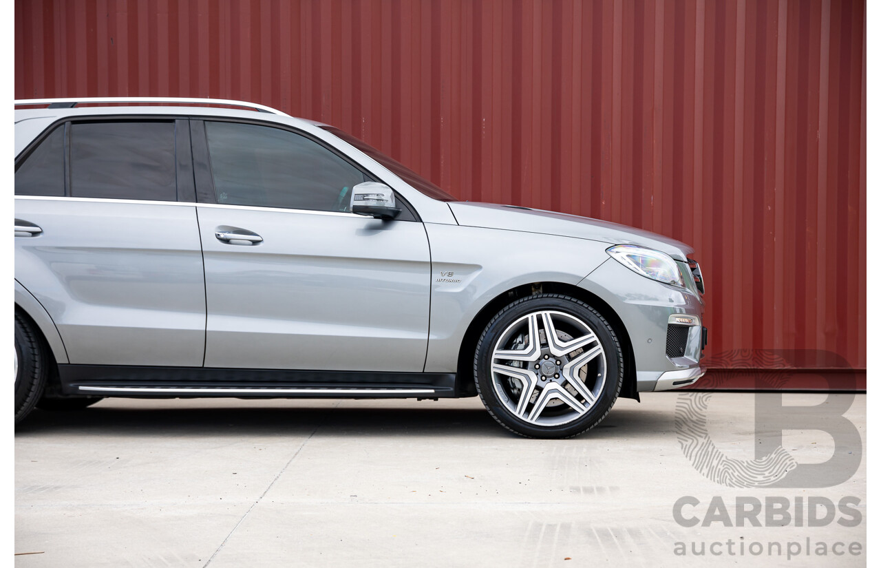 6/2012 Mercedes-Benz ML 63 AMG (4x4) 166 4d Wagon Palladium Silver Metallic Twin Turbo V8 5.5L