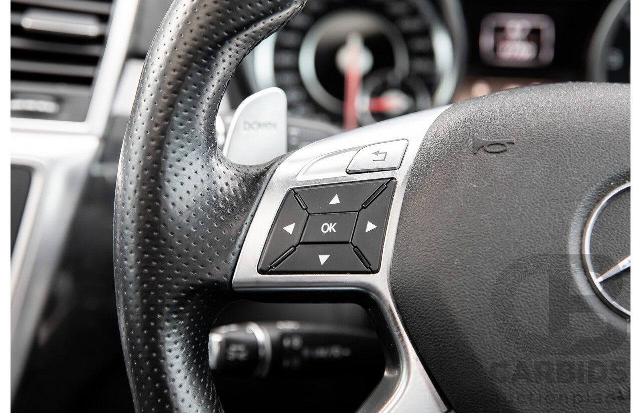 6/2012 Mercedes-Benz ML 63 AMG (4x4) 166 4d Wagon Palladium Silver Metallic Twin Turbo V8 5.5L