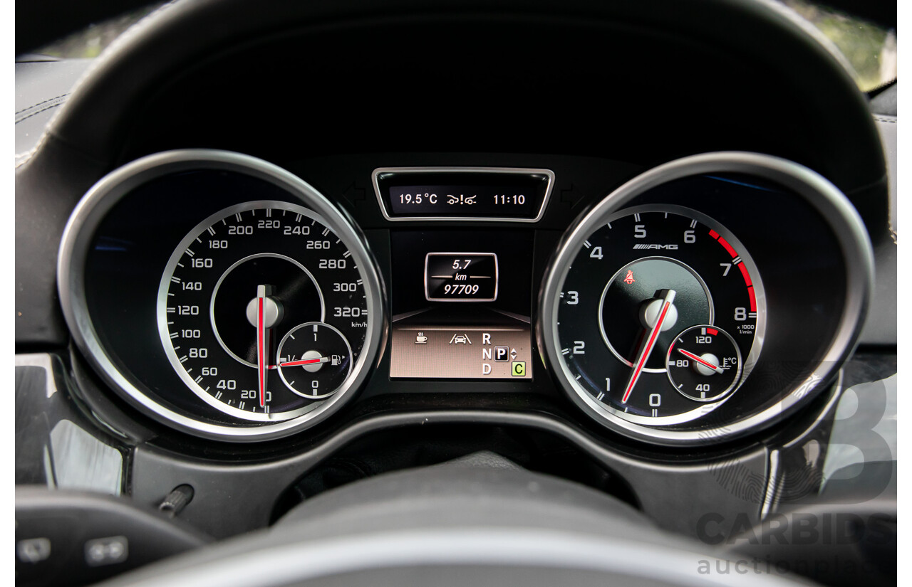 6/2012 Mercedes-Benz ML 63 AMG (4x4) 166 4d Wagon Palladium Silver Metallic Twin Turbo V8 5.5L