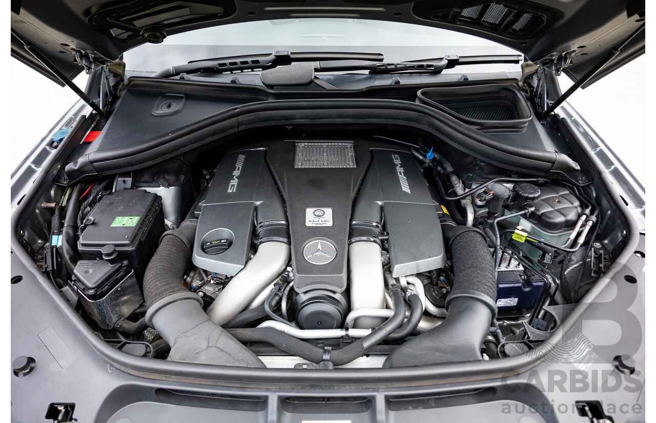 6/2012 Mercedes-Benz ML 63 AMG (4x4) 166 4d Wagon Palladium Silver Metallic Twin Turbo V8 5.5L