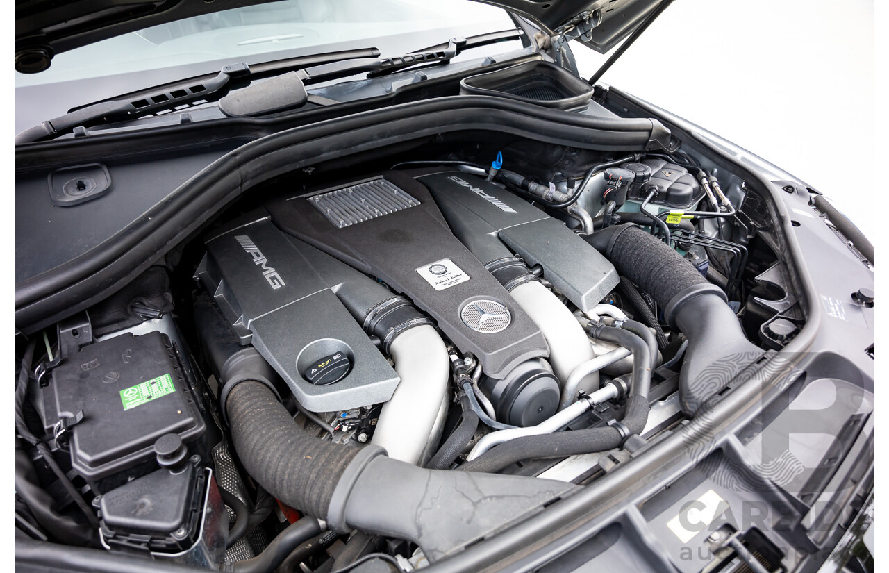 6/2012 Mercedes-Benz ML 63 AMG (4x4) 166 4d Wagon Palladium Silver Metallic Twin Turbo V8 5.5L