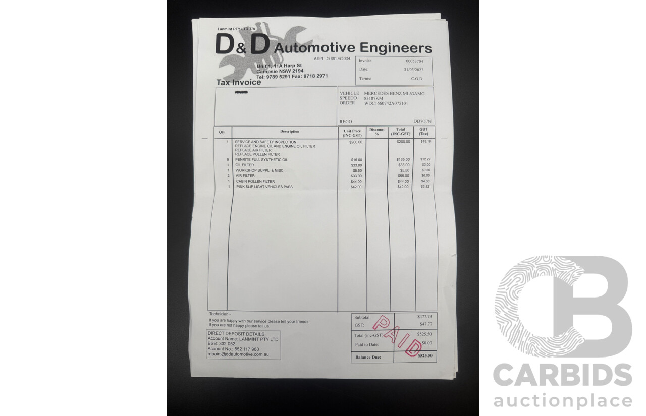 6/2012 Mercedes-Benz ML 63 AMG (4x4) 166 4d Wagon Palladium Silver Metallic Twin Turbo V8 5.5L