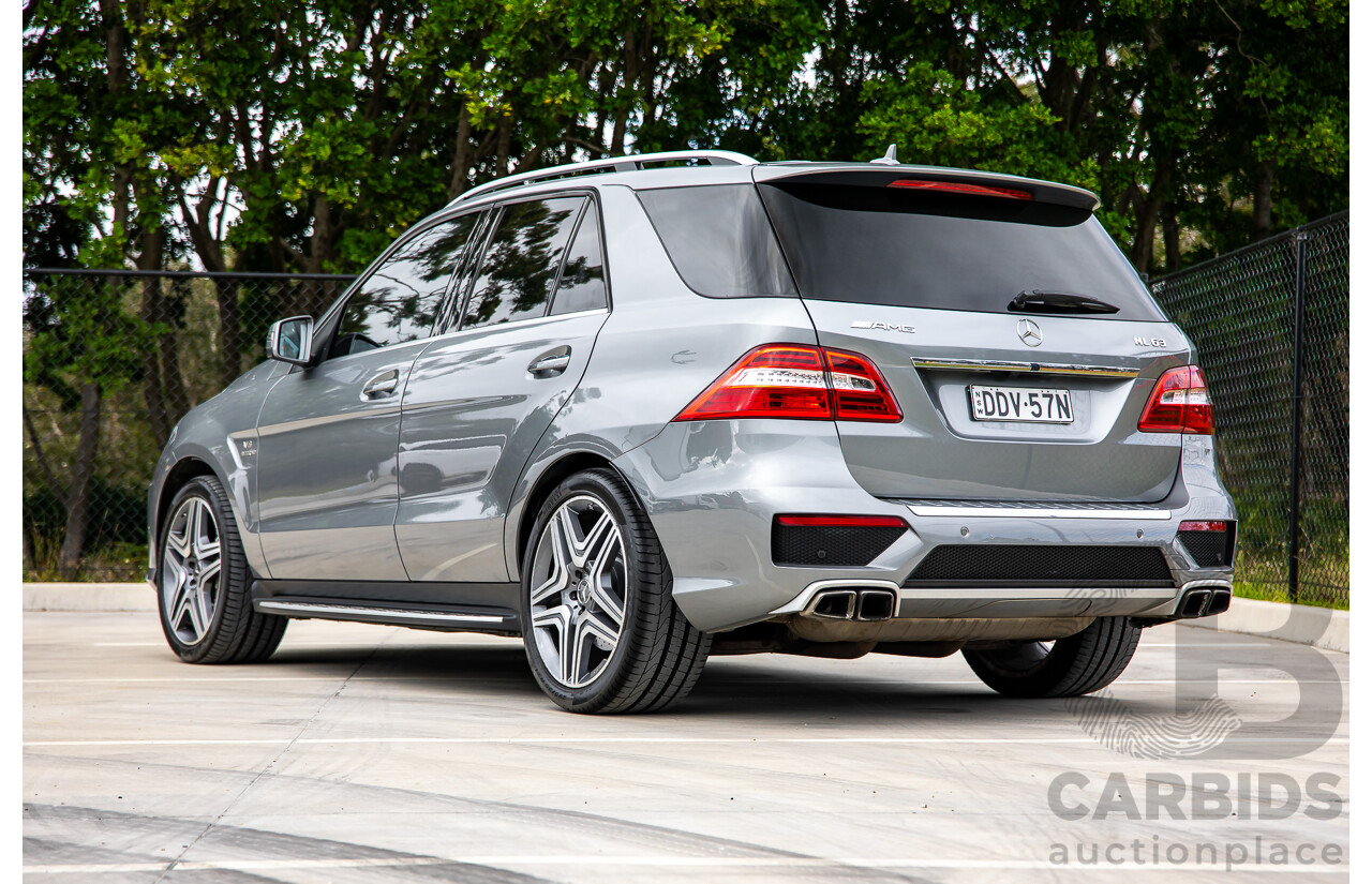 6/2012 Mercedes-Benz ML 63 AMG (4x4) 166 4d Wagon Palladium Silver Metallic Twin Turbo V8 5.5L