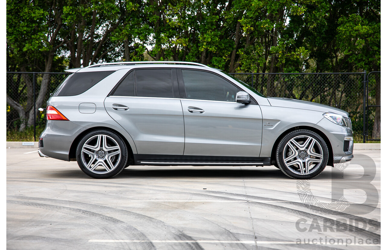 6/2012 Mercedes-Benz ML 63 AMG (4x4) 166 4d Wagon Palladium Silver Metallic Twin Turbo V8 5.5L