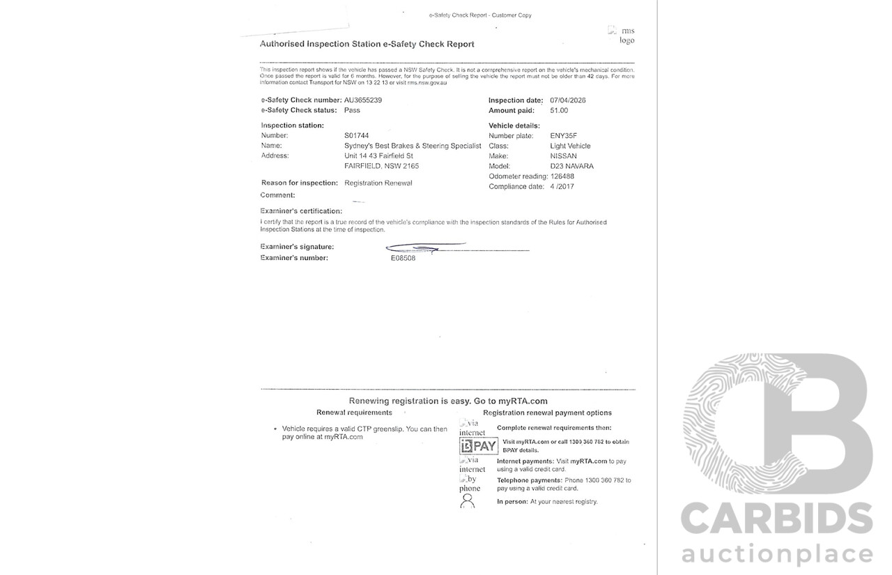 04/2017 Nissan Navara ST (4x4) D23 Series II Dual Cab Utility Grey Turbo Diesel 2.3L