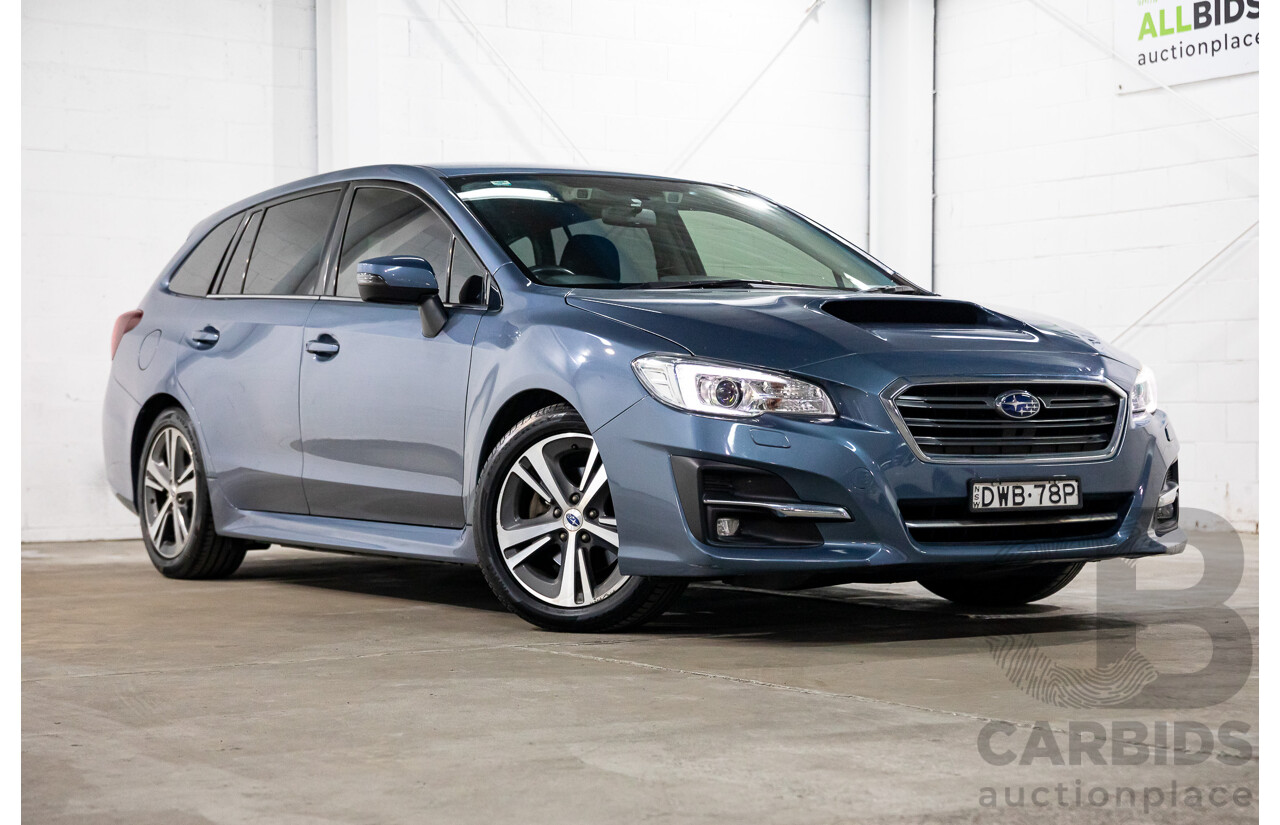 10/2017 Subaru Levorg 1.6 GT (AWD) AWD MY18 4D Wagon Steel Blue Grey Metallic Turbo 1.6L