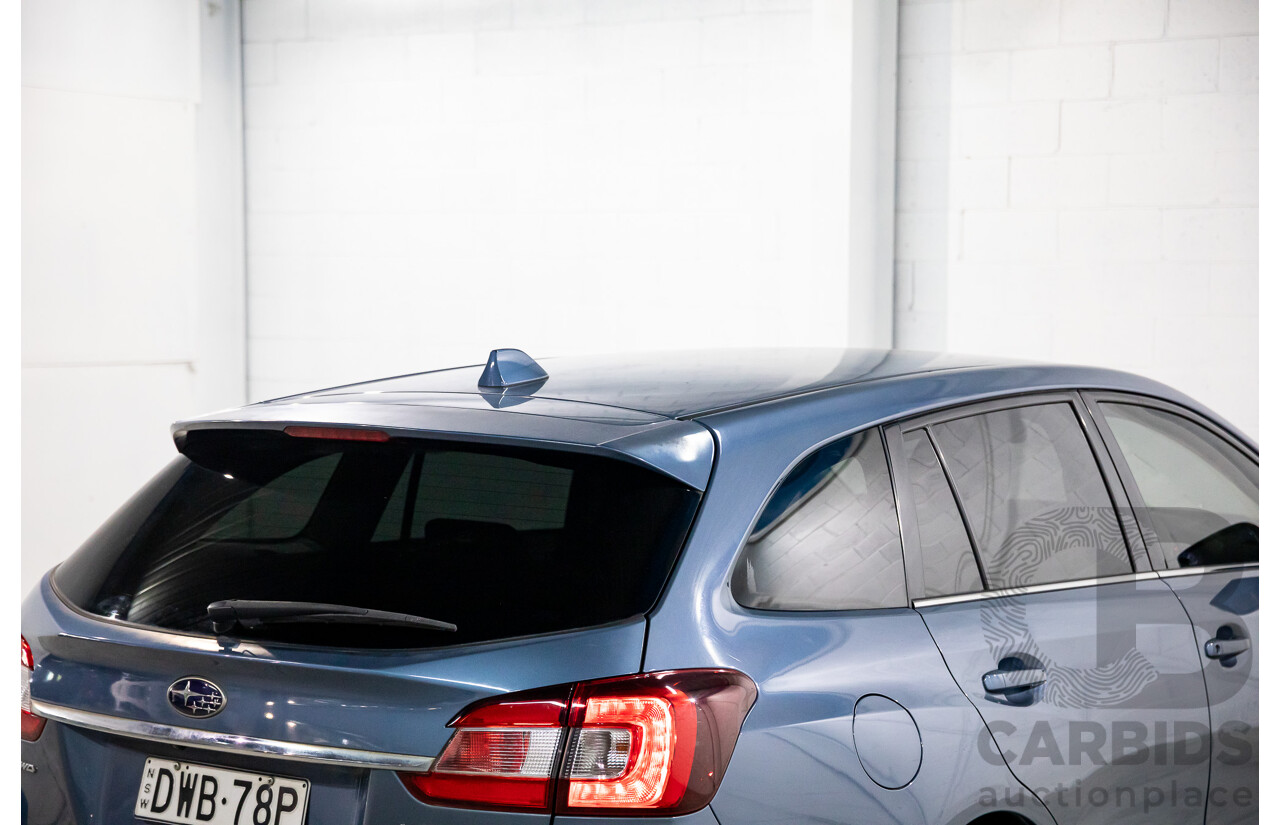 10/2017 Subaru Levorg 1.6 GT (AWD) AWD MY18 4D Wagon Steel Blue Grey Metallic Turbo 1.6L