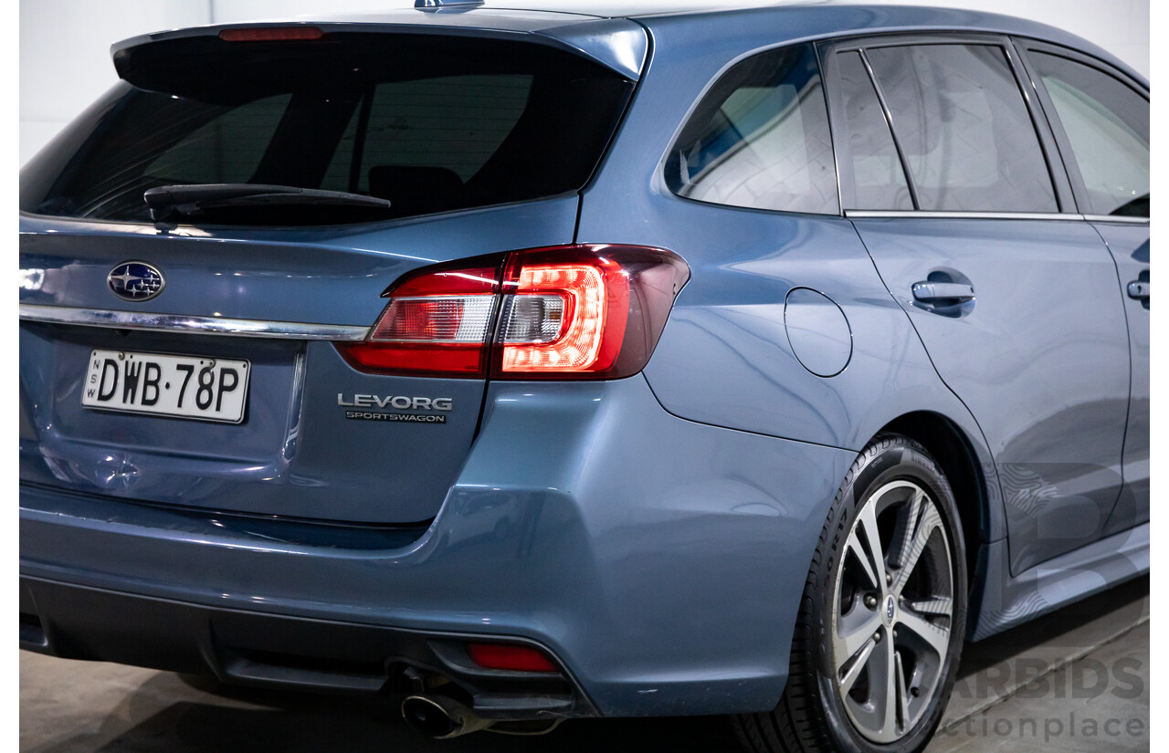 10/2017 Subaru Levorg 1.6 GT (AWD) AWD MY18 4D Wagon Steel Blue Grey Metallic Turbo 1.6L