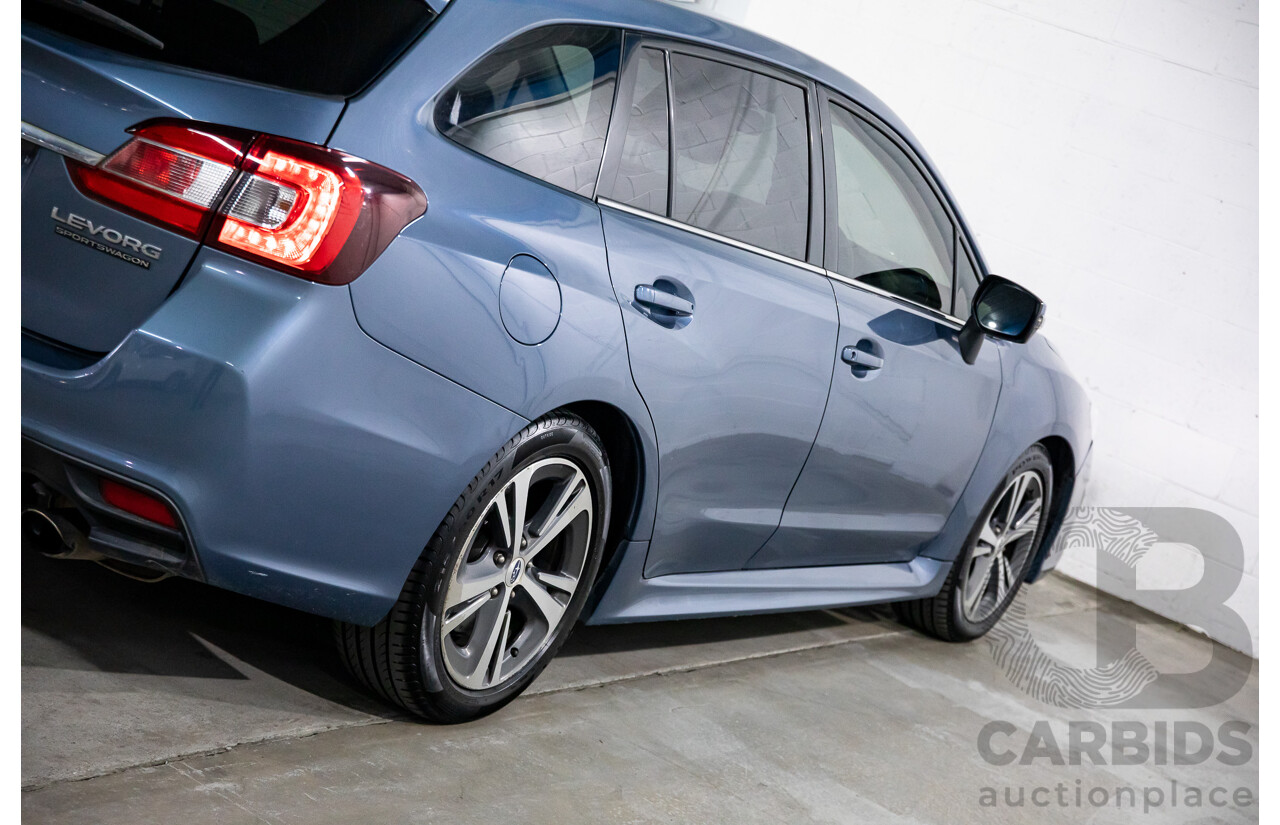 10/2017 Subaru Levorg 1.6 GT (AWD) AWD MY18 4D Wagon Steel Blue Grey Metallic Turbo 1.6L