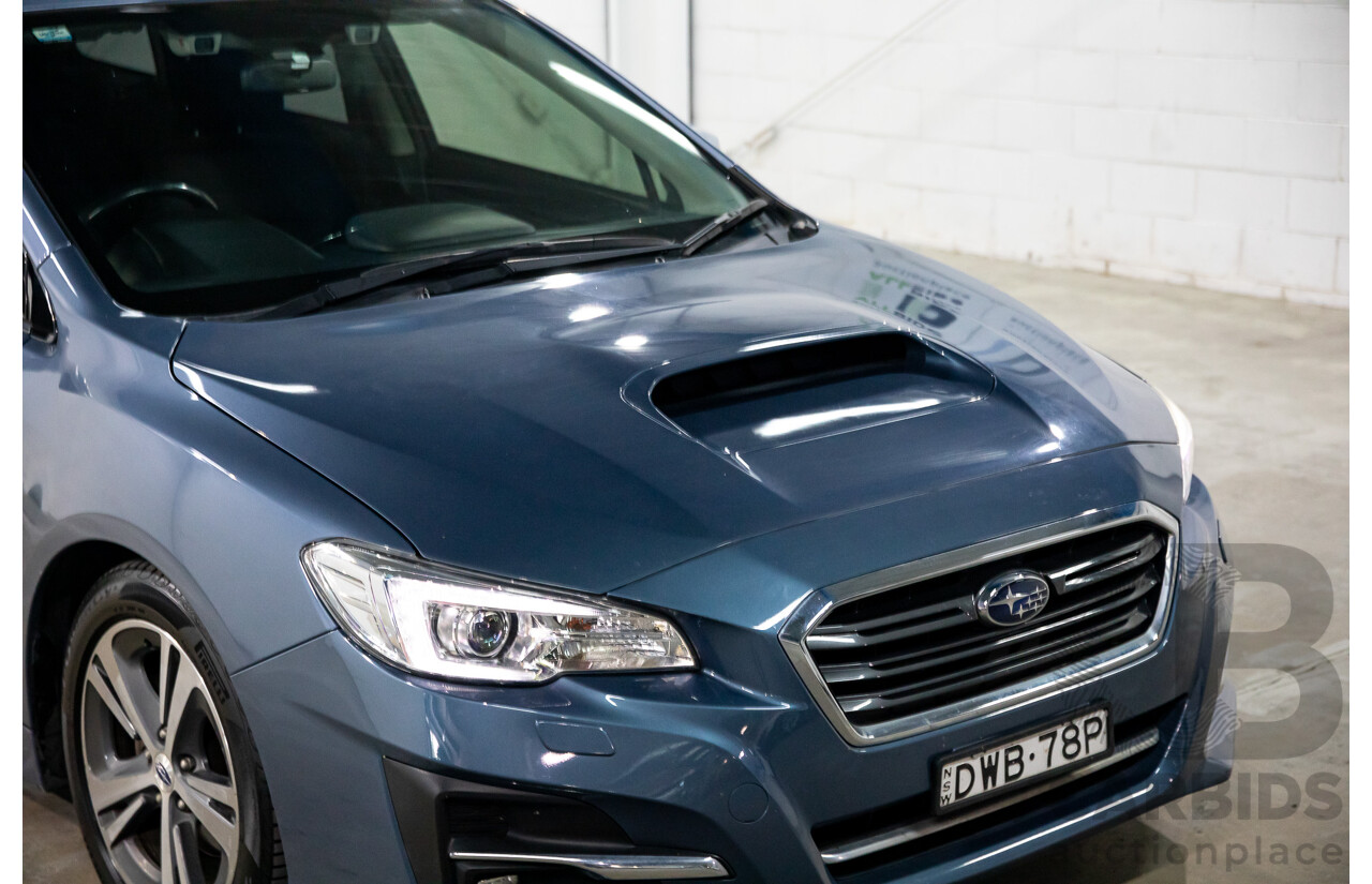 10/2017 Subaru Levorg 1.6 GT (AWD) AWD MY18 4D Wagon Steel Blue Grey Metallic Turbo 1.6L
