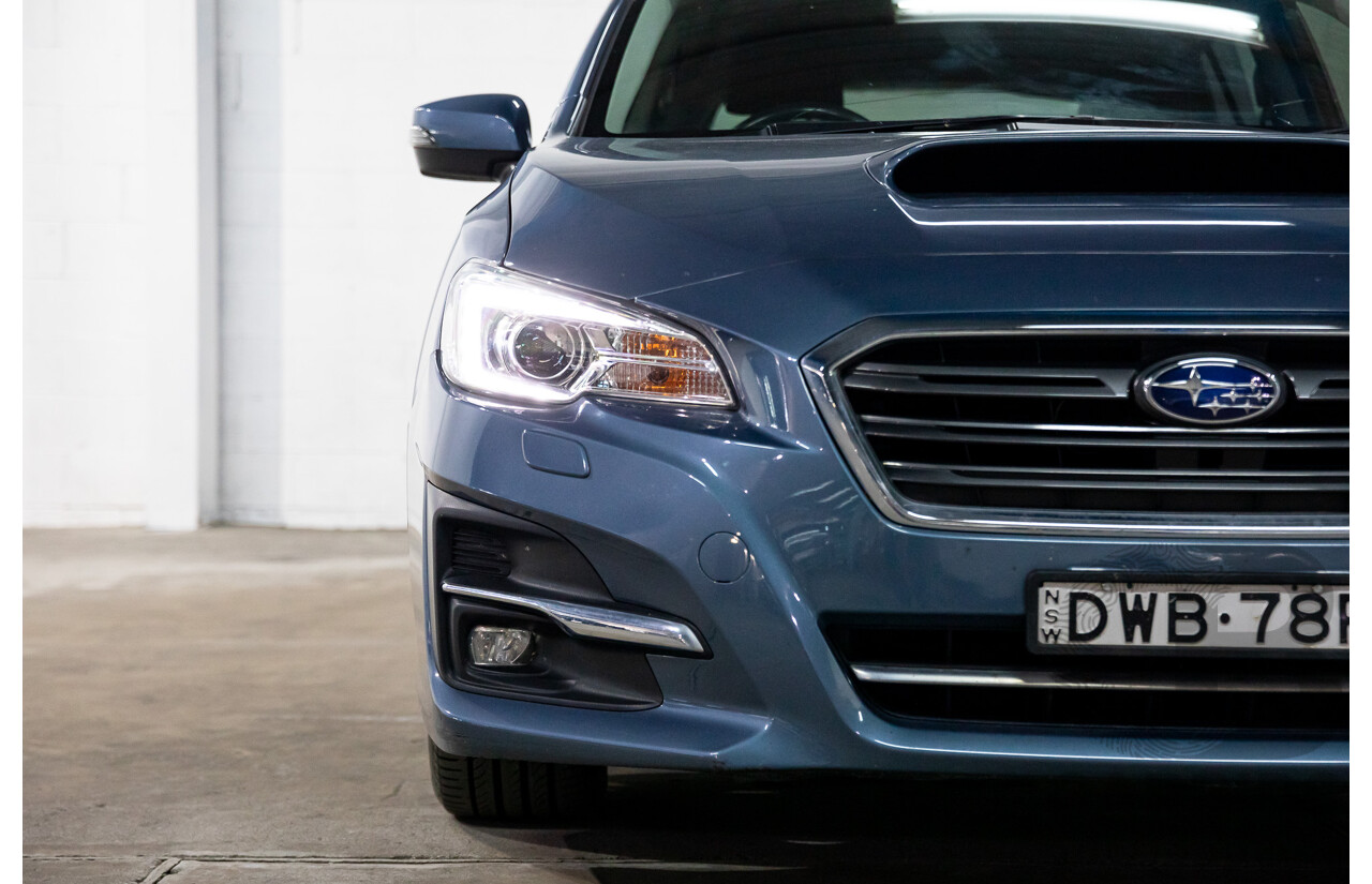 10/2017 Subaru Levorg 1.6 GT (AWD) AWD MY18 4D Wagon Steel Blue Grey Metallic Turbo 1.6L
