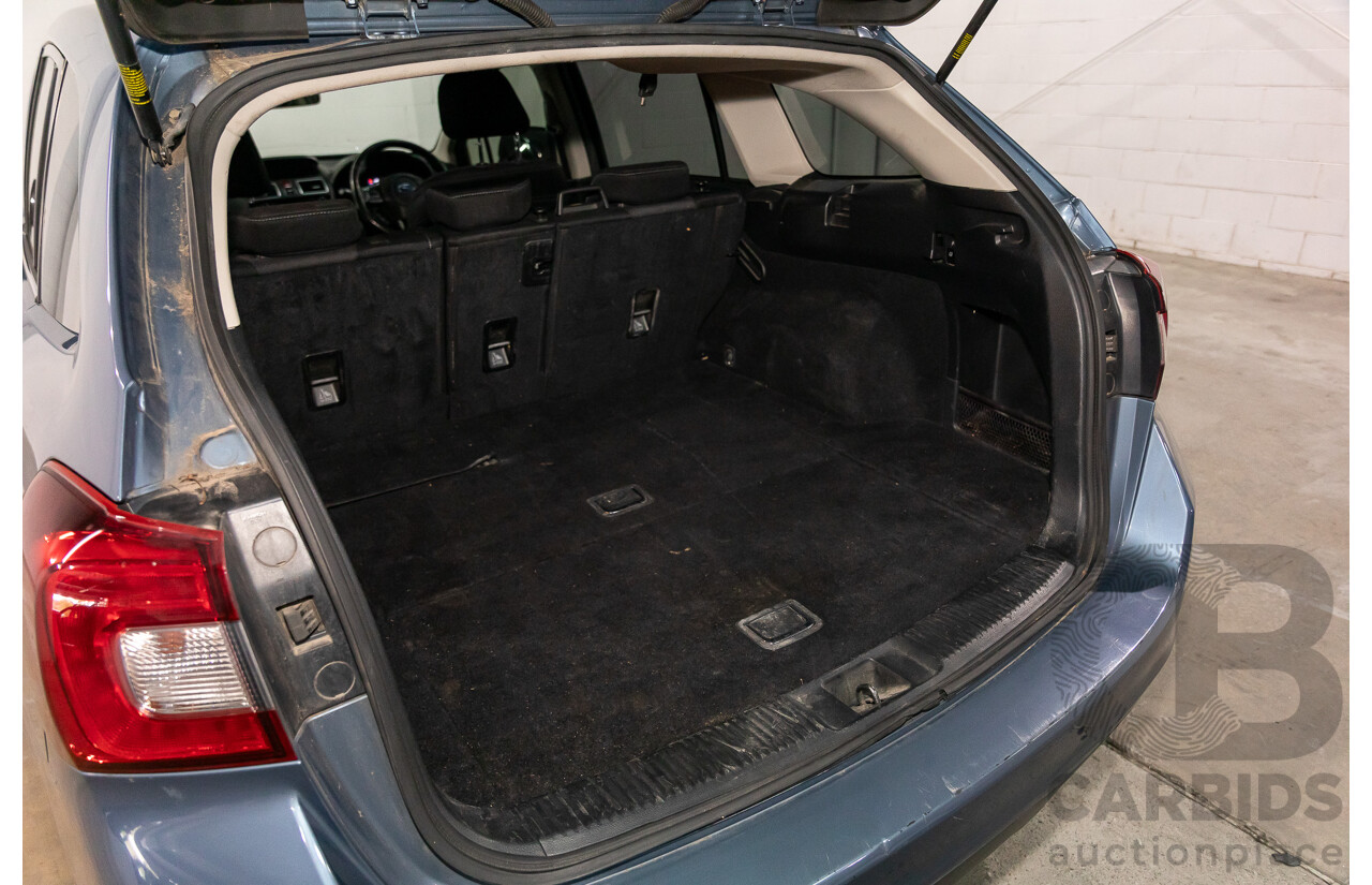 10/2017 Subaru Levorg 1.6 GT (AWD) AWD MY18 4D Wagon Steel Blue Grey Metallic Turbo 1.6L