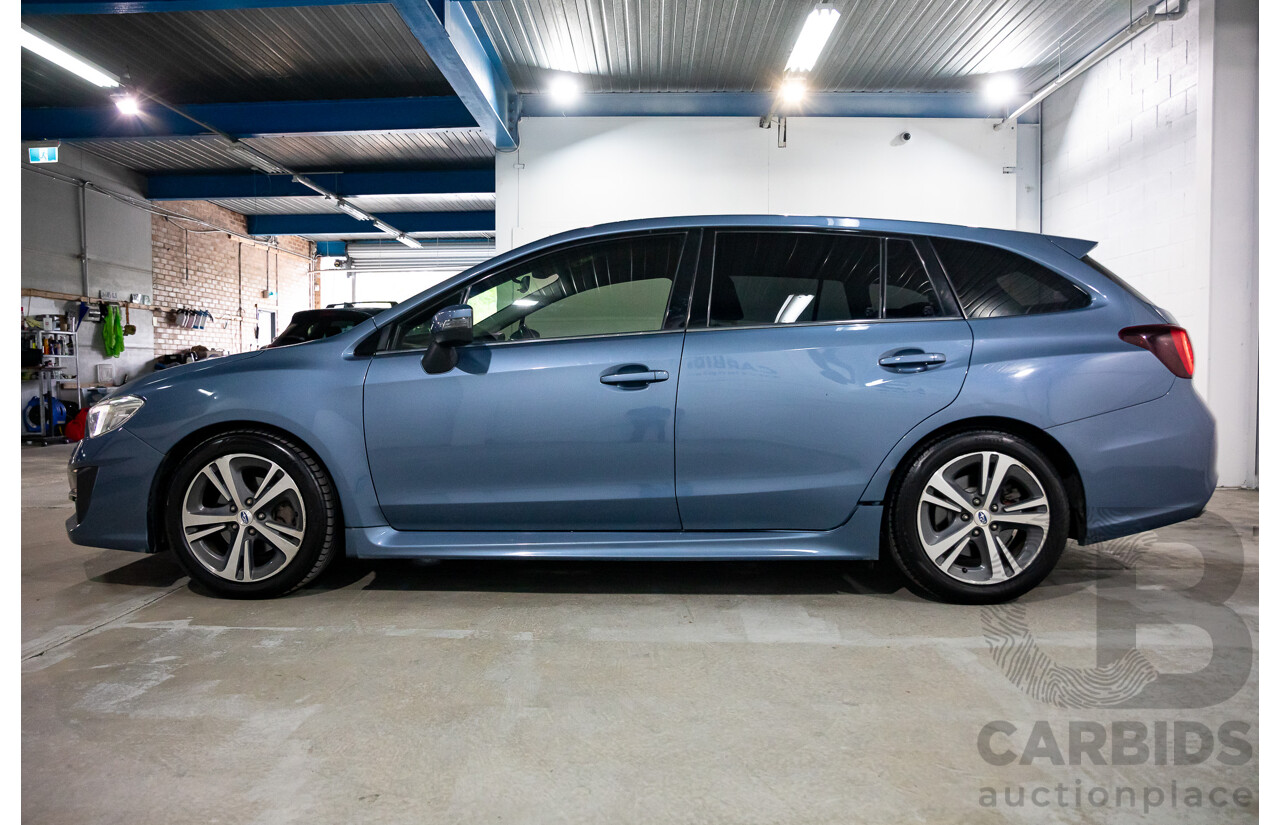 10/2017 Subaru Levorg 1.6 GT (AWD) AWD MY18 4D Wagon Steel Blue Grey Metallic Turbo 1.6L