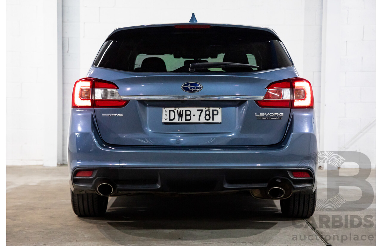 10/2017 Subaru Levorg 1.6 GT (AWD) AWD MY18 4D Wagon Steel Blue Grey Metallic Turbo 1.6L