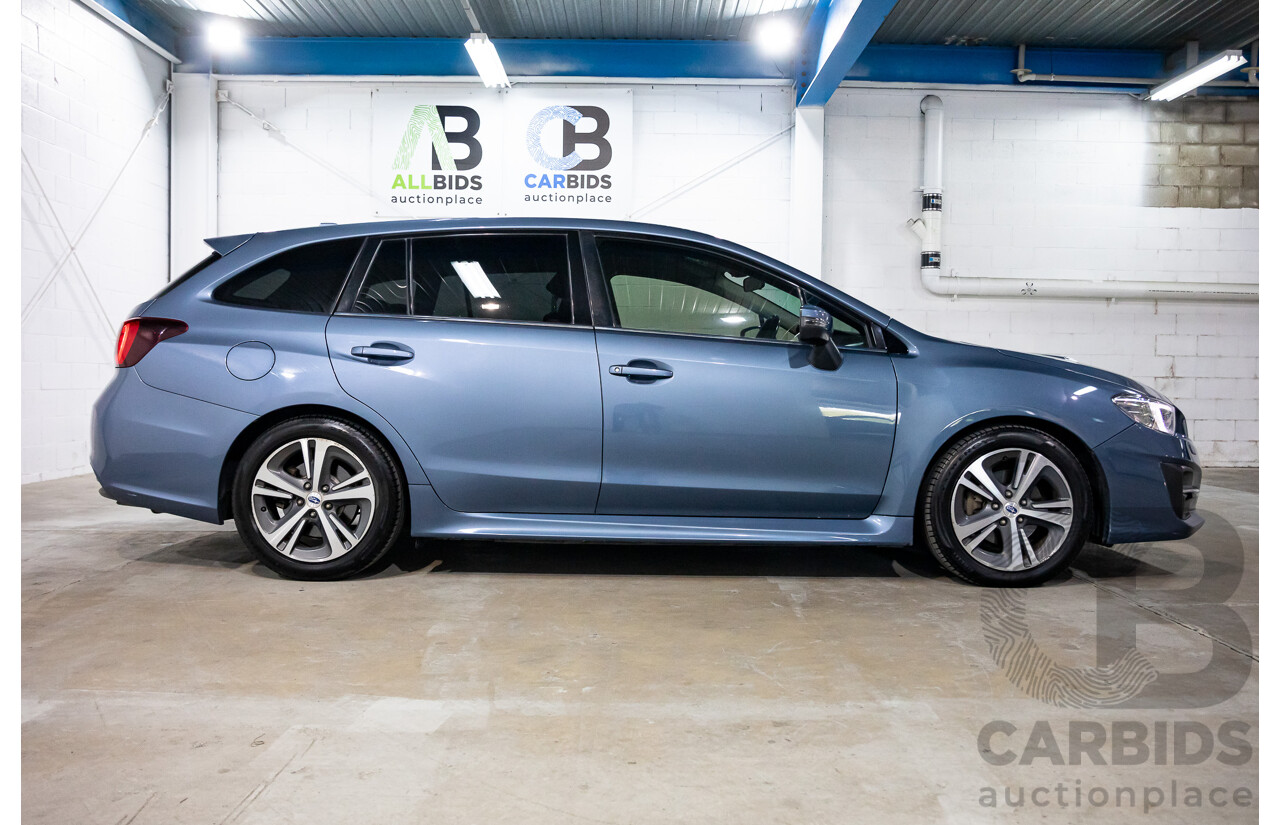 10/2017 Subaru Levorg 1.6 GT (AWD) AWD MY18 4D Wagon Steel Blue Grey Metallic Turbo 1.6L